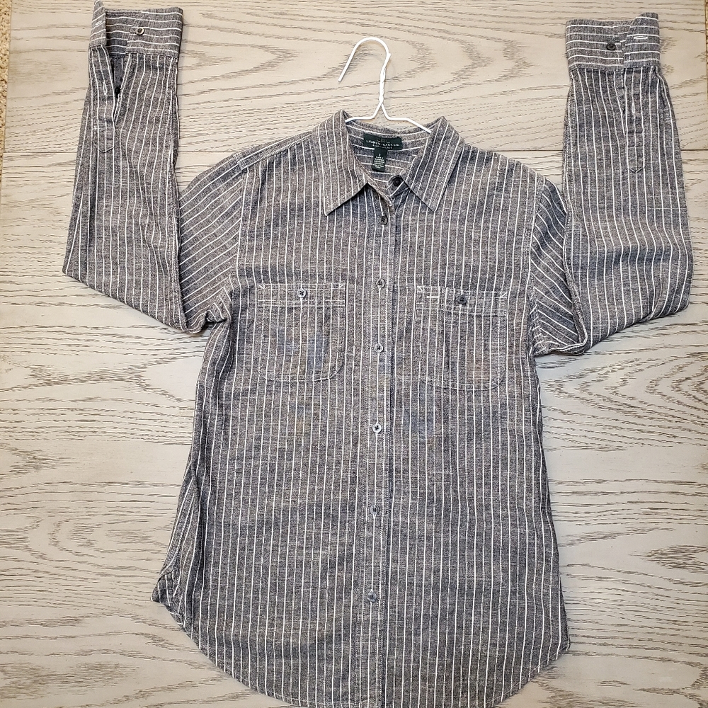Lauren Jeans Trendy Button Up Long Sleeve Size S